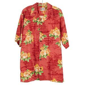 Vintage Hilo Hattie Hawaiian Floral Button Down Men's 2XL